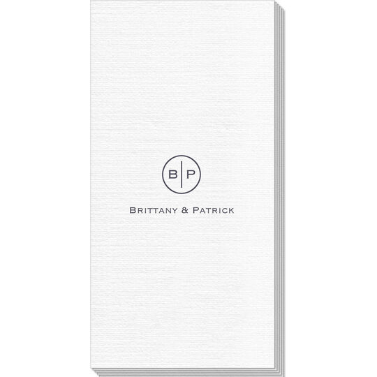 Circle Initials Luxury Deville Guest Towels